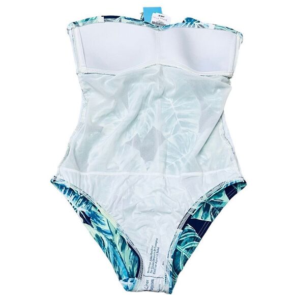 NEW J. McLaughlin Swimsuit Koa UPF 50+ Tropical Flatten Stomach Sz 2 - Picture 7 of 15